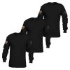 BASIC LONG SLEEVE BLACK 3-PACK