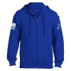 BASIC FULL-ZIP HOODIE – ROYAL