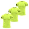BASIC T-SHIRTS – SAFETY GREEN – 3 PACK