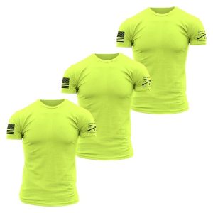 BASIC T-SHIRTS – SAFETY GREEN – 3 PACK