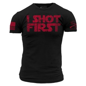 I SHOT FIRST T-SHIRT – BLACK