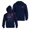 THE HEALER FULL-ZIP HOODIE – NAVY