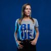 WOMEN’S BLUE STRONG SLIM FIT T-SHIRT – DARK HEATHER GRAY