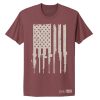 WOMEN’S RIFLE FLAG BOYFRIEND FIT T-SHIRT – RED PLUM