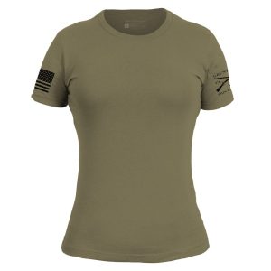 BASIC T-SHIRT WOMEN’S SLIM FIT – MILITARY GREEN
