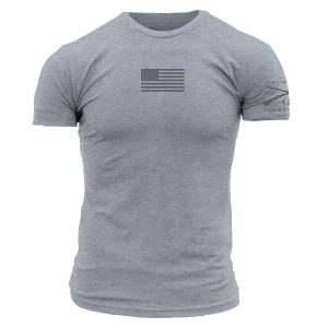 FREEDOM FLAG T-SHIRT – DARK HEATHER GRAY