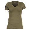 BASIC T-SHIRT WOMEN’S V-NECK – MILITARY GREEN