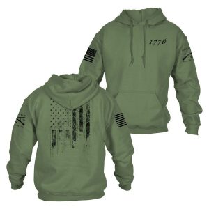 1776 FLAG HOODIE – MILITARY GREEN