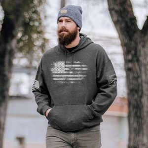 VINTAGE AMERICAN HOODIE – DARK HEATHER