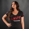 WOMEN’S G.W.O.T. V-NECK – BLACK