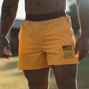 MEN’S TRAINING SHORTS – ORANGE CRUSH