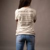 WOMEN’S BLANK CHECK BOYFRIEND FIT T-SHIRT – SAND