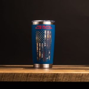 RED BLOOD BLUE COLLAR? 20OZ TUMBLER – NAVY
