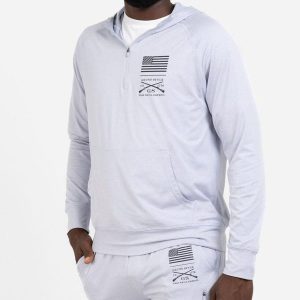 MEN’S ALL-DAY 1/4 ZIP HOODIE – HEATHER ARCTIC GRAY