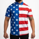 MEN’S COMMANDER BUTTON DOWN – AMERICAN FLAG