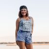 WOMEN’S PARTY LIKE IT 1776 BOYFRIEND FLOWY TANK – STONEWASH DENIM