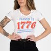 WOMEN’S KEEP IT 1776 V-NECK – WHITE