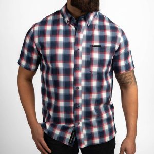MEN’S COMMANDER BUTTON DOWN – OLD GLORY PLAID