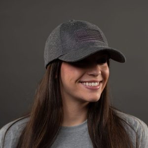 BLACKOUT FLAG STRETCH FIT HAT – GRAY
