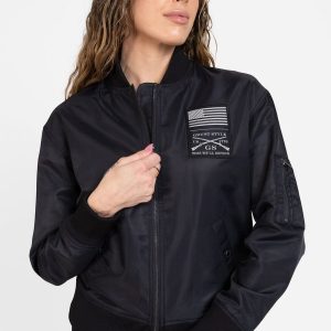 WOMEN’S STEALTH BOMBER JACKET – BLACK