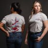 WOMEN’S ONE FLAG BOYFRIEND FIT T-SHIRT – SAND