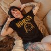 WOMEN’S MOMVAN BOYFRIEND FIT T-SHIRT – BLACK