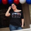 WOMEN’S F*CK’N FREE SLOUCHY FIT T-SHIRT – BLACK