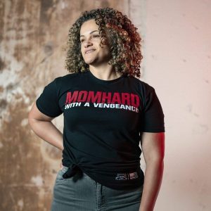 WOMEN’S MOM HARD BOYFRIEND FIT T-SHIRT – BLACK