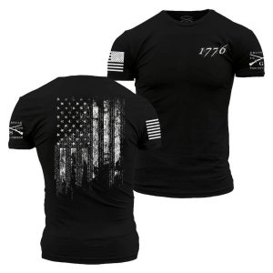 1776 FLAG T-SHIRT – BLACK