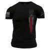 RED LINE FLAG T-SHIRT – BLACK