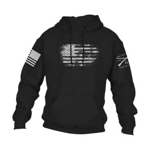 VINTAGE AMERICAN HOODIE – BLACK
