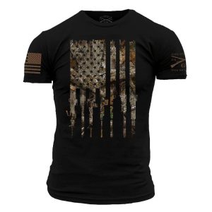 REALTREE EDGE? RIFLE FLAG T-SHIRT – BLACK