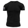 BLUE LINE FLAG BASIC T-SHIRT – BLACK