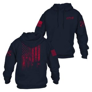 1776 FLAG HOODIE – NAVY