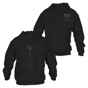 MEN’S STRENGTH THROUGH SUFFERING HOODIE – BLACK