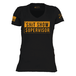 WOMEN’S SH*T SHOW SUPERVISOR V-NECK – BLACK