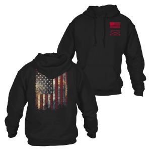 RED BLOOD BLUE COLLAR? HOODIE – BLACK