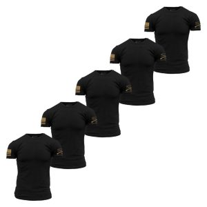 BASIC T-SHIRTS – BLACK – 5 PACK
