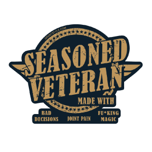 SEASONED VETERAN STICKER