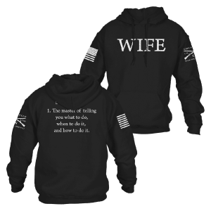 WOMEN’S WIFE DEFINED HOODIE – BLACK