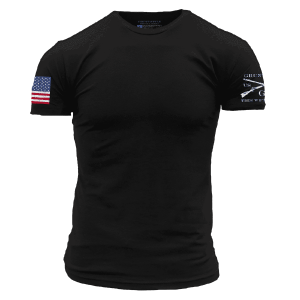 USA FLAG BASIC T-SHIRT – BLACK