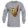 JUST THE TIP LONG SLEEVE – DARK HEATHER GRAY