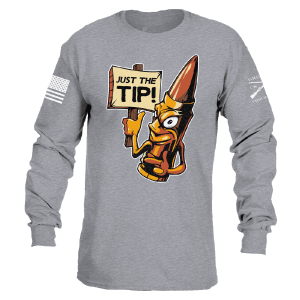 JUST THE TIP LONG SLEEVE – DARK HEATHER GRAY