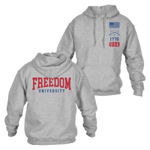 FREEDOM UNIVERSITY HOODIE – SPORT GRAY