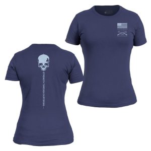 WOMEN’S STRENGTH THROUGH SUFFERING SLIM FIT T-SHIRT – FUTURE DUSK