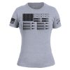 WOMEN’S AMMO FLAG 2.0 SLIM FIT T-SHIRT – HEATHER GRAY