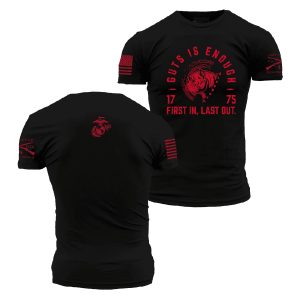USMC – FIRST IN T-SHIRT – BLACK