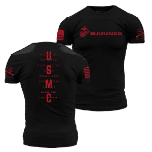 USMC – LIVES FOREVER T-SHIRT – BLACK