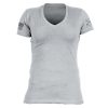 BASIC T-SHIRT WOMEN’S V-NECK – DARK HEATHER GRAY