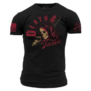 DEATH AND TAXES T-SHIRT – BLACK